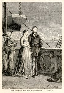 हेनरी-थियोफाइल हिल्डब्रांड (1824-97), 1873 द्वारा उत्कीर्ण जूलस वर्ने (1828-1905) में उन्होंने अस्सी डेज में दुनिया भर से सबसे जीवंत आभार प्रकट किया द्वारा बेनेट के बाद हिप्पोलाइट लियोन