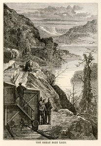 द ग्रेट सॉल्ट लेक, अस्सी डेज इन द जूल्स वर्ने (1828-1905) द्वारा दुनिया भर से, Prvvost, 1873 द्वारा उत्कीर्ण