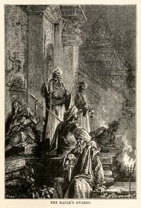 जूल्स वर्ने (1828-1905) द्वारा अस्सी के दिनों में दुनिया भर के राजहार्ड गार्ड, एडोल्फ फ्रैंकोइस पैनमेकर (1822-1900), 1873 द्वारा उत्कीर्ण द्वारा बेनेट के बाद हिप्पोलाइट लियोन