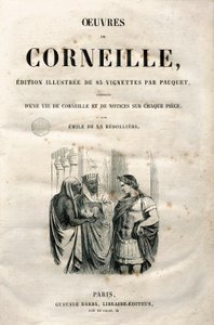 पियरे कॉर्नेल (1606-1684) के कार्यों का फ्रंटिसपीस, 1864 का संस्करण (उत्कीर्णन)