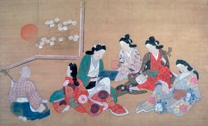 म्यूजिकल पार्टी, c1690 द्वारा हिशिकावा मोरोनोबू