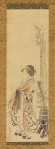 बैटलडोर और शटलकॉक खेलती लड़की, 1615-1868।