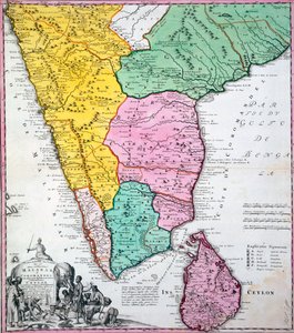भारतीय प्रायद्वीप का मानचित्र, १ (३३ (हाथ से उकेरा गया)