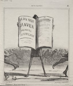 वास्तविकता संख्या 41: इलेक्टर, मेरी बाहों में! ..., 1869। द्वारा होनोरे ड्यूमियर