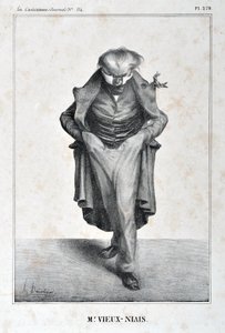 हॉनर ड्यूमियर द्वारा कलाकृति (1808-1879)। १८३३ से चारिवारी की तारीखें: सेलिब्रेट्स डे ला कैरिकेचर सीरीज़ "" एम। विएक्स-नियास "" मुसी डेस ब्यूक्स आर्ट्स - पैलेस लॉन्गचैम्प, मार्सिले द्वारा होनोरे ड्यूमियर
