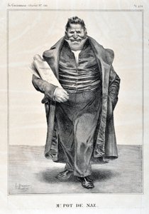 हॉनर ड्यूमियर द्वारा कलाकृति (1808-1879)। १८३३ से चारिवारी की तारीखें: सीरी सेलिब्रेट्स डे ला कैरिकेचर "" एम.पॉट डी नाज़ "" मुसी डेस ब्यूक्स आर्ट्स - पालिस लॉन्गचैम्प, मार्सिले द्वारा होनोरे ड्यूमियर