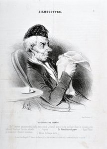 हॉनर ड्यूमियर द्वारा कलाकृति (1808-1879)। 1840 से चारिवारी की तारीखें: SOUXETTES श्रृंखला "" समाचार पत्र पढ़ना "" मुसी डेस ब्यूक्स कला - पालिस लोंगचम द्वारा होनोरे ड्यूमियर