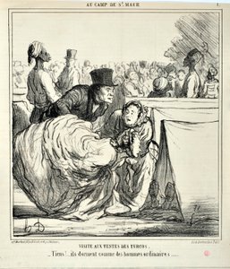 होनोर ड्यूमियर की कलाकृति (1808-1879) चारिवारी 1859 की तारीखें: सेरी एयू कैंप डे सेंट मौर टर्कोस के तंबू का दौरा। "" -यहाँ! ... वे सामान्य पुरुषों की तरह सोते हैं ..." ललित कला संग्रहालय - पैलेस लॉन्गचैम्प, मार्सिले द्वारा होनोरे ड्यूमियर