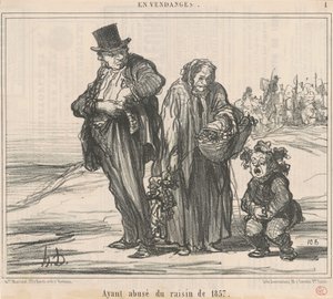 1857 के अंगूर का दुरुपयोग करके द्वारा होनोरे ड्यूमियर