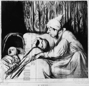 श्रवण: पांच इंद्रियों पर श्रृंखला, ऑनर ड्यूमियर (1808-1879) "" चारिवारी "" द्वारा होनोरे ड्यूमियर