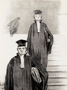 न्याय महल की मुख्य सीढ़ी का मामला, 1848। द्वारा होनोरे ड्यूमियर