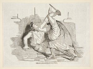 नीरो अपनी मां की हत्या करता हुआ, चारिवारी से, 9 अप्रैल, 1834 द्वारा होनोरे ड्यूमियर