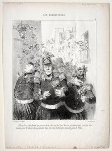 द बैंक्वेटर्स, प्लेट 4: रिफॉलार्ड पहले से कहीं ज्यादा आकर्षक है ..., 1848। द्वारा होनोरे ड्यूमियर
