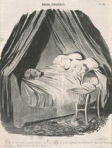 यह वह क्षण है (आधी रात के बाद) जब खुशहाल घरों में शांति और शांति वास्तव में राज करती है। देर आए दुरुस्त आए। द्वारा होनोरे ड्यूमियर