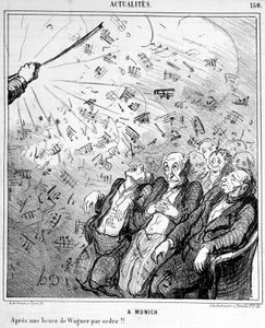 वैगनर के संगीत पर कार्टून - Honoré Daumier . द्वारा द्वारा होनोरे ड्यूमियर
