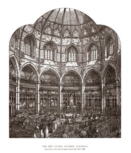 द न्यू काउंसिल चैंबर गिल्डहॉल, 1884, 1886 द्वारा होरेस जोन्स