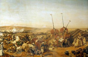 अल्जीरिया की विजय (1830-1847): "" अब्द अल कादर (अब्द-अल-कादर या इब्न मुही अल-दीन अल-हसानी) के स्मला (स्माला) पर कब्जा (1807-1883) तागुइन में औमले के ड्यूक द्वारा द्वारा एमिल जीन होरेस वर्नेट