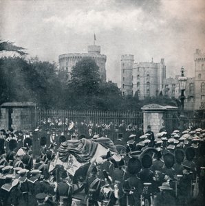 किंग एडवर्ड VIIs हार्नेस विंडसर कैसल, 1910 1911 के मैदान में खींचा गया द्वारा होरेस वाल्टर निकोल्स