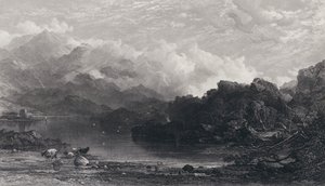 एक हाईलैंड झील, धुंध पहाड़ों पर आराम करती है द्वारा होरेशियो मैकुलोकल