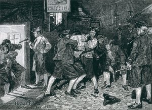 1882 में हार्पर पत्रिका से द प्रेस गैंग इन न्यूयॉर्क द्वारा हावर्ड पाइल