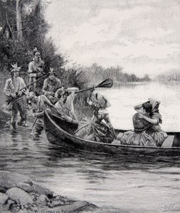 जून 1887 में हार्पर की पत्रिका में प्रकाशित एलिजाबेथ और फ्रांसेस गैलोवे का कब्जा द्वारा हावर्ड पाइल