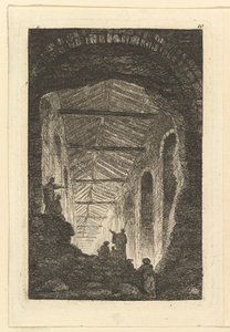 प्राचीन गैलरी, ca. 1763-1765। द्वारा ह्यूबर्ट रॉबर्ट