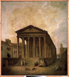 द स्क्वायर हाउस, निम्स, c.1780 द्वारा ह्यूबर्ट रॉबर्ट