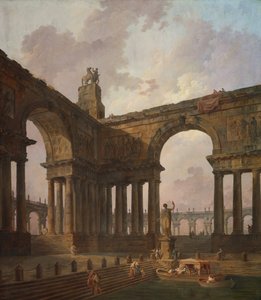द लैंडिंग प्लेस, 178788। द्वारा ह्यूबर्ट रॉबर्ट