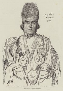 Hwfa Mon, Archdruid, Eisteddfod में गोर्शेड के अध्यक्ष द्वारा ह्यूबर्ट वॉन हेर्कॉमर