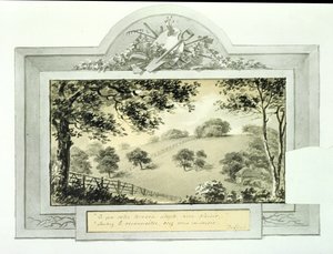 मैदान के दृश्य से पहले, एंटनी हाउस के लिए रेड बुक से, c.1812 (कागज पर स्याही) (देखें &39;के बाद के लिए 170691 देखें) द्वारा हम्फ्री रिटन