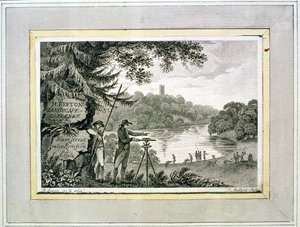 थॉमस मेडलैंड द्वारा उत्कीर्ण हम्फ्रे रेप्टन का कॉलिंग कार्ड (fl.1808-22) द्वारा हम्फ्री रिटन