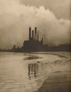 चेल्सी चिमनी: ओल्ड क्रेमोर्न गार्डन की साइट पर पावर स्टेशन, c1935। द्वारा हुसोन