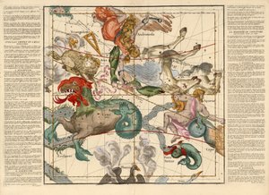 वसंत विषुव, खगोलीय ग्लोब बोर्ड विमानों से प्लेट 2 विवरण, पब के दौरान। 1674 (हाथ रंग का उत्कीर्णन) द्वारा इग्नेस गैस्टन परदेस