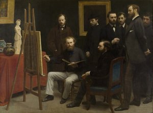 1870 में लेस बैटिग्नोल में एक स्टूडियो द्वारा इग्नेस हेनरी जीन फेंटिन लटौर