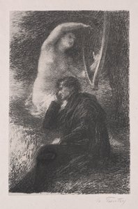 Lélio, हवा वीणा। द्वारा इग्नेस हेनरी जीन फेंटिन लटौर