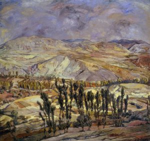 कैलाटायड में लैंडस्केप, 1930, कैनवस पर तेल, 113 × 123 सेमी, AS00634 द्वारा इग्नासिओ ज़ुल्ओगा वाई ज़बलेटा