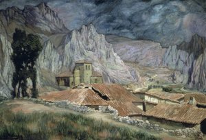 PANCORBO LANDSCAPE - 1917 - O - L - 90X130 CM द्वारा इग्नासिओ ज़ुल्ओगा वाई ज़बलेटा