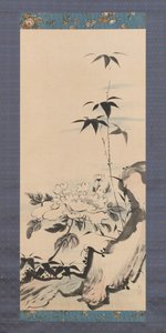 Peony और बांस, सीए। 1768. द्वारा इके नो ग्योकुरान