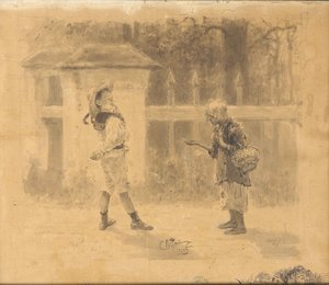 लड़की भीख, 1889 द्वारा इल्या एफिमोविच रेपिन