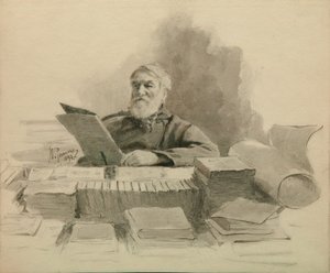 लेखक दिमित्री ग्रिगोरोविच का पोर्ट्रेट 1822-1899, 1894 द्वारा इल्या एफिमोविच रेपिन