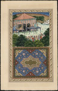 ले सिंगे एट ले लेपर्ड द मंकी एंड द लेपर्ड, 1837-1839। द्वारा इमाम बख्श लाहौरी