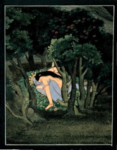 राधा द्वारा गले लगाया गया कृष्ण, 1775 को