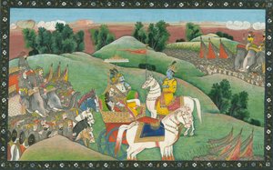 भगवान कृष्ण और अर्जुन के बीच संवाद, सी। 1830