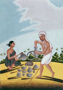 काम में एक कुम्हार द्वारा इंडियन स्कूल
