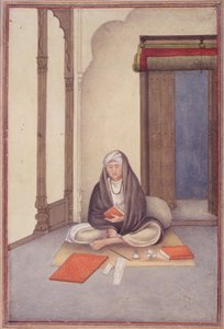कर्नल जेम्स स्किनर (1778-1841) द्वारा संकलित #39;तशरीह अल-अक्वाम#39; से एक ज्योतिषी, 1825 (कागज़ पर गौचे) द्वारा इंडियन स्कूल