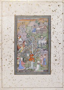 अलेक्जेंडर दार्शनिक, चिकित्सक और गॉब्लेट, c.1610 (कागज पर अपारदर्शी wc और सोना) पर सवाल करता है द्वारा इंडियन स्कूल