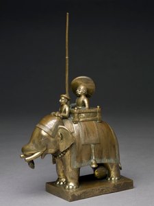 हाथी पर सवार एक अधिकारी, 1795 (पीतल)