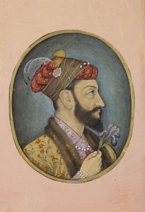औरंगजेब बहादुर ने एक आईरिस, c.1650 (कागज पर अपारदर्शी wc और सोना) धारण किया द्वारा इंडियन स्कूल
