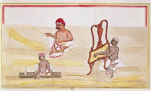ग्रेट ब्रिटेन को निर्यात के लिए कैनिंग कुर्सियाँ (कागज पर कलम और स्याही और डब्ल्यूसी) द्वारा इंडियन स्कूल