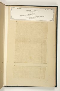 जॉन फोर्ब्स वॉटसन द्वारा 1866 में प्रकाशित, द टेक्सटाइल मैन्युफैक्चरर्स ऑफ़ इंडिया के संग्रह से मोटे कपास, बनारस द्वारा इंडियन स्कूल